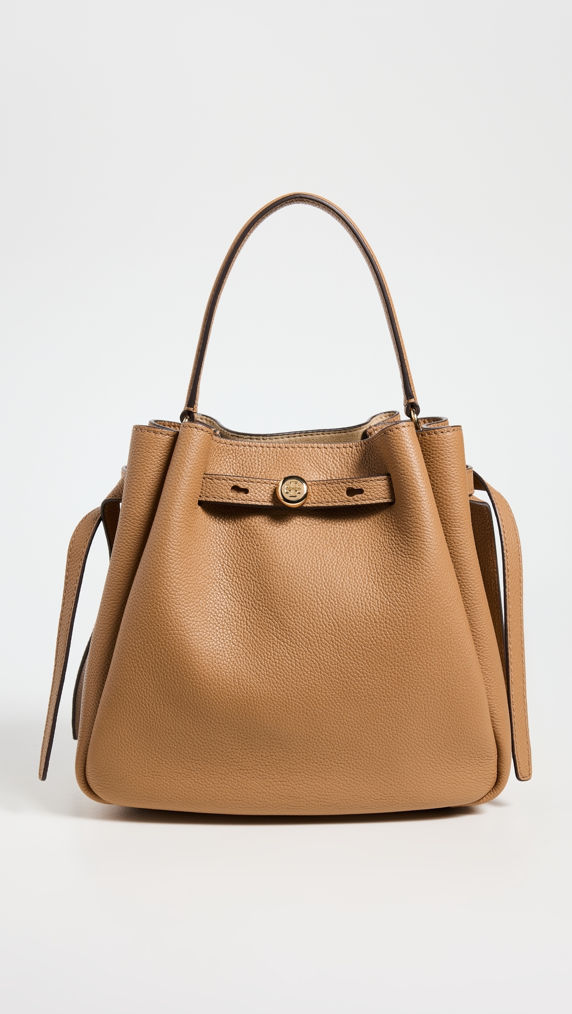 Romy Pebbled Small Bucket Bag Tiramisu One Size
