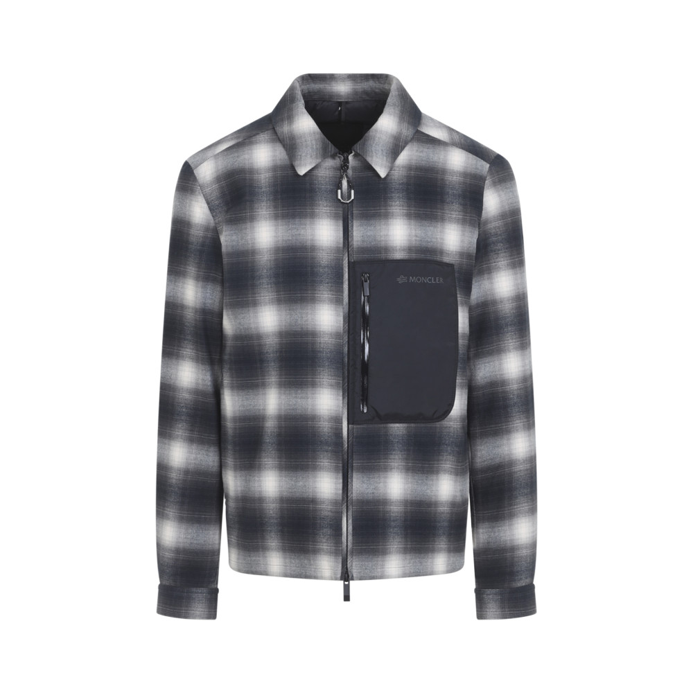 Black Plaid Shirt Jacket