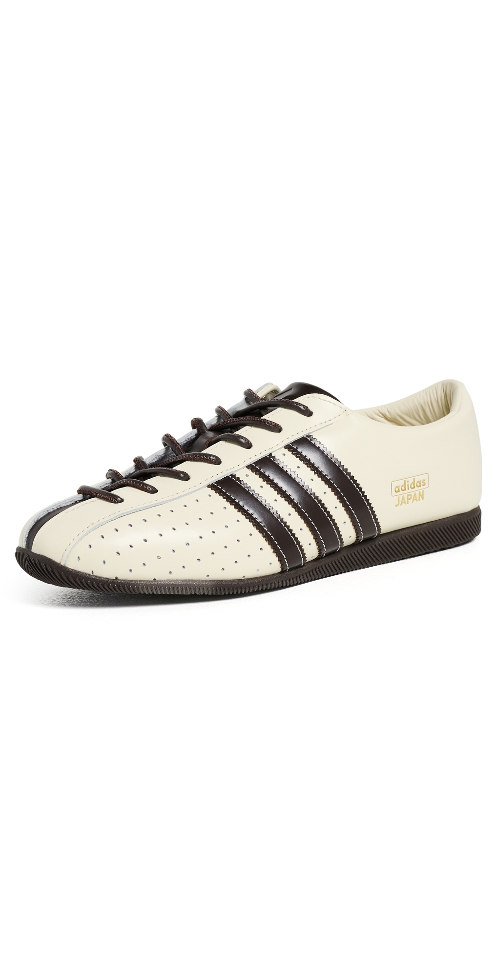 Japan Lux Sneakers Cream White/Coffee/Gold Met