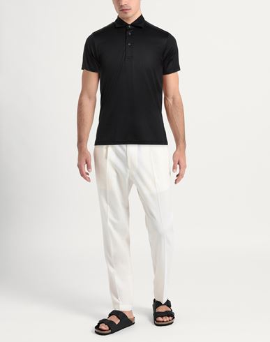 Man Polo shirt Black Size M Cotton