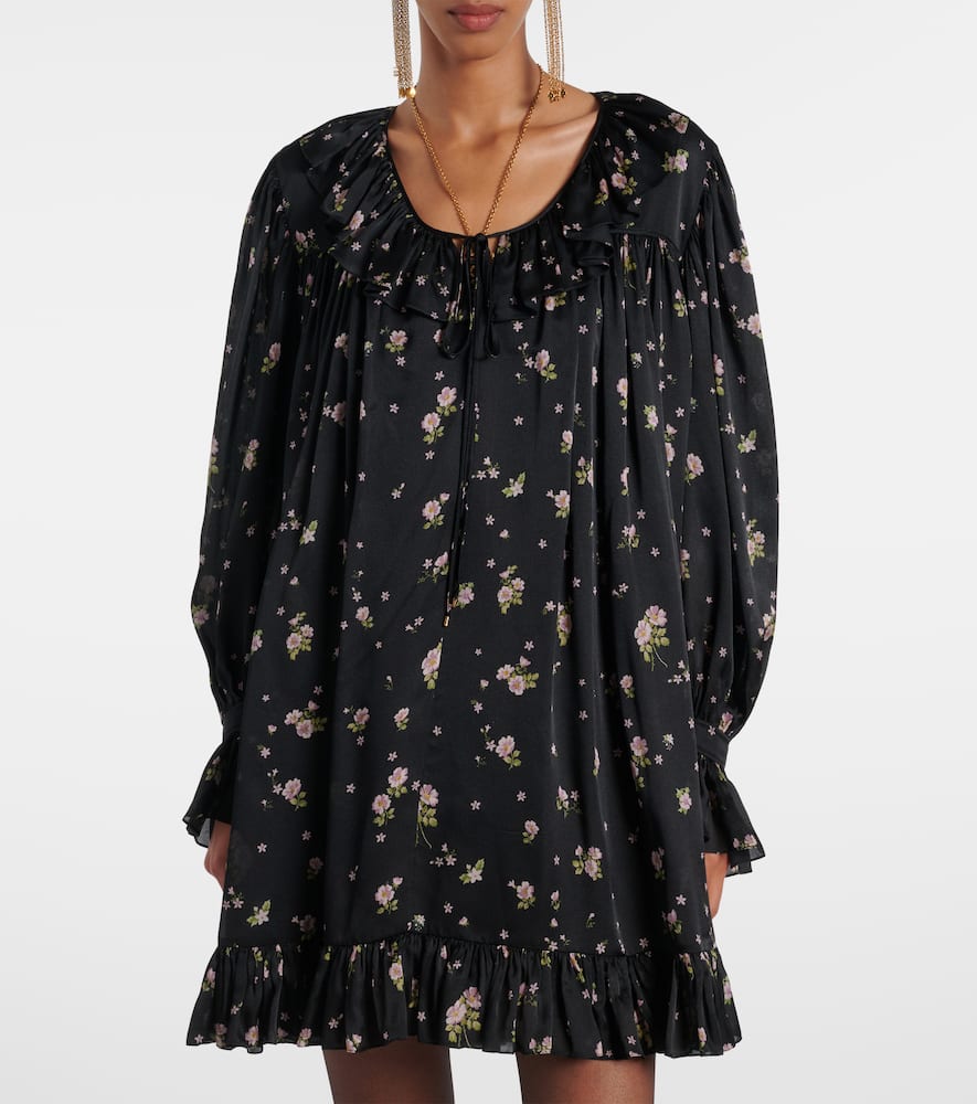 Chloé Gathered silk charmeuse minidress