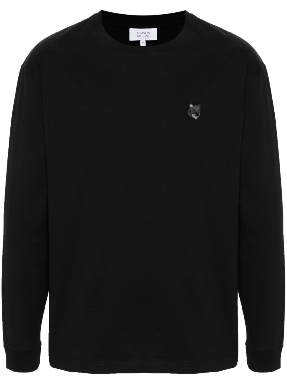 Bold Fox-patch T-shirt - Black