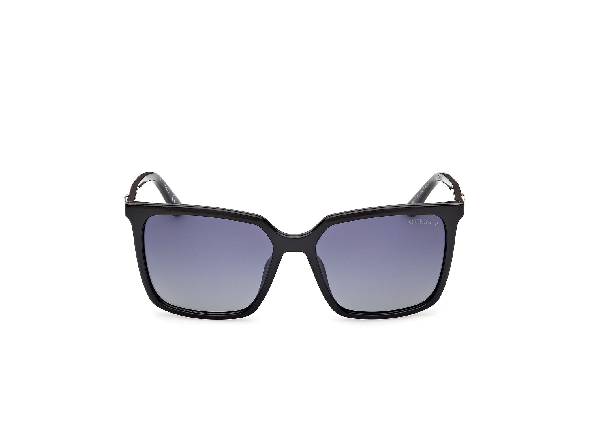 Guess Mujer Guess GU00258 01D Gafas de sol Inyectado Negro Fumar Cuadrada Polarizado