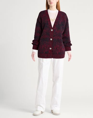 Woman Cardigan Garnet Size L Organic cotton, Polyamide, Elastane