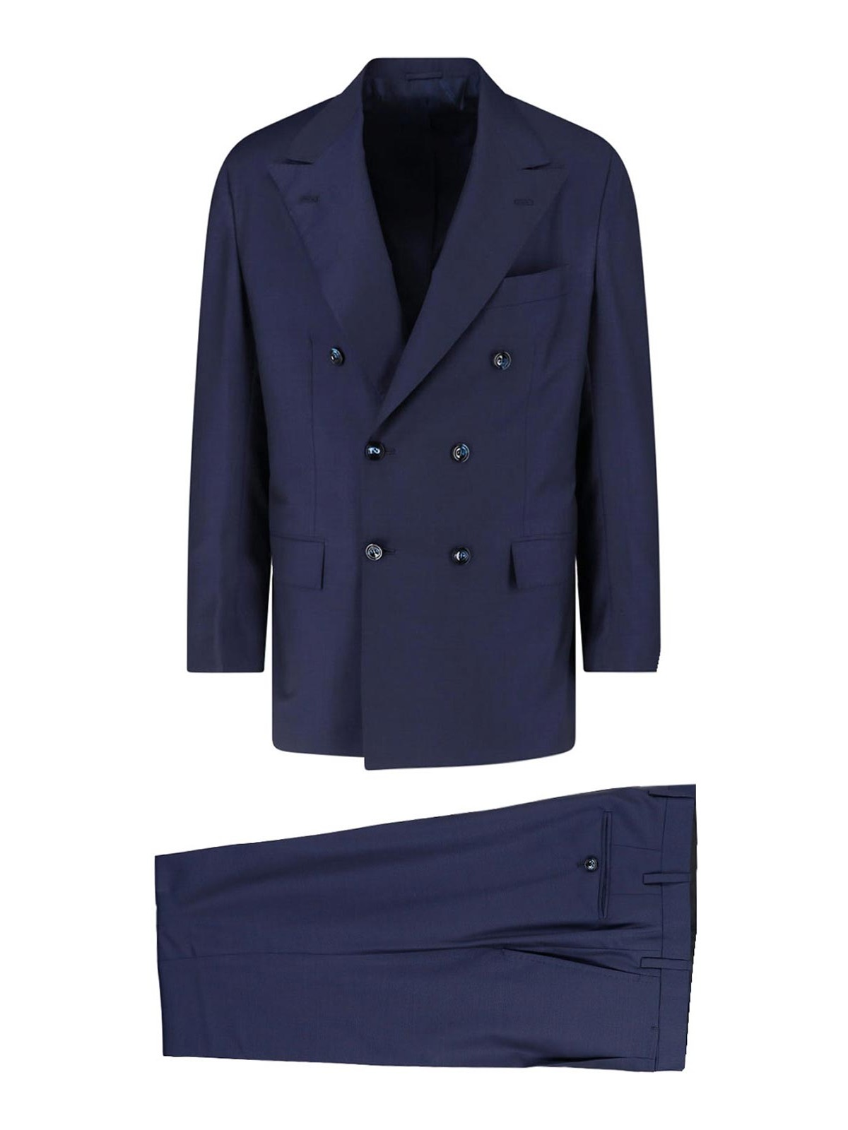 Double-breasted wool suit