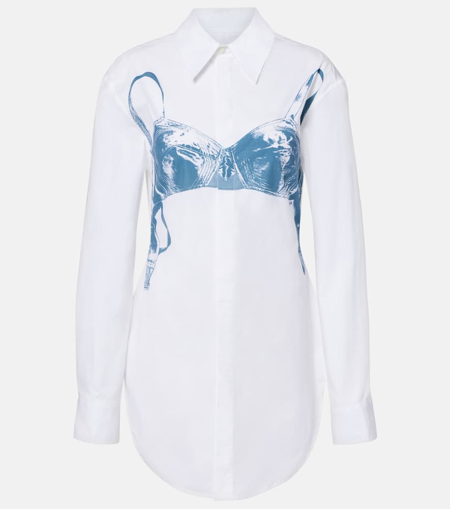 Printed cotton-blend shirt