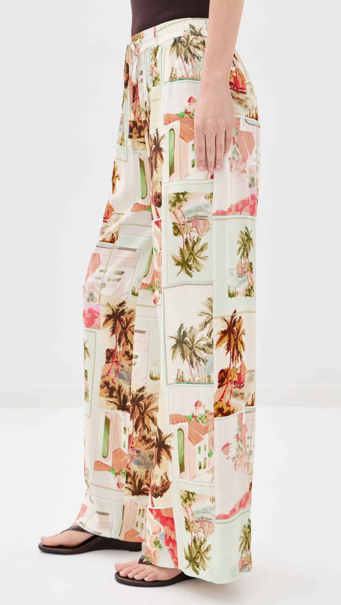 Dolce Drawstring Pants Vintage Postcards