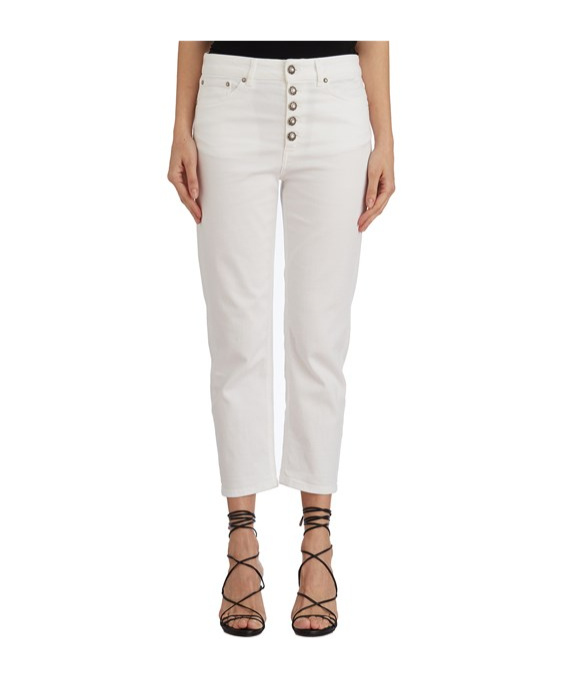 Button-front slacks