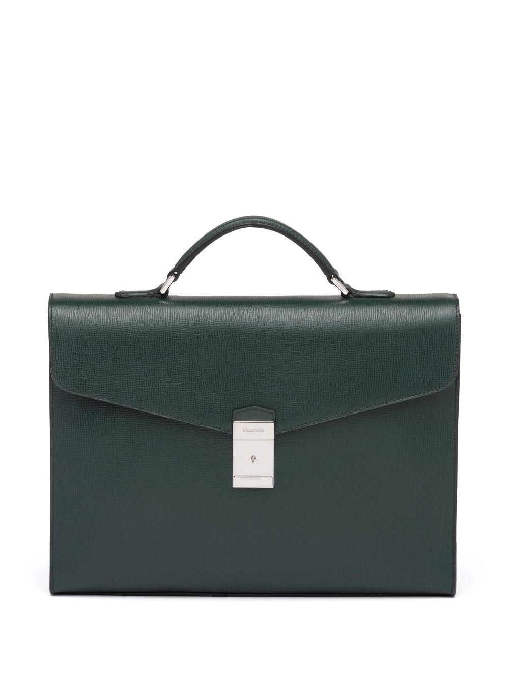 Warwick leather briefcase - Green