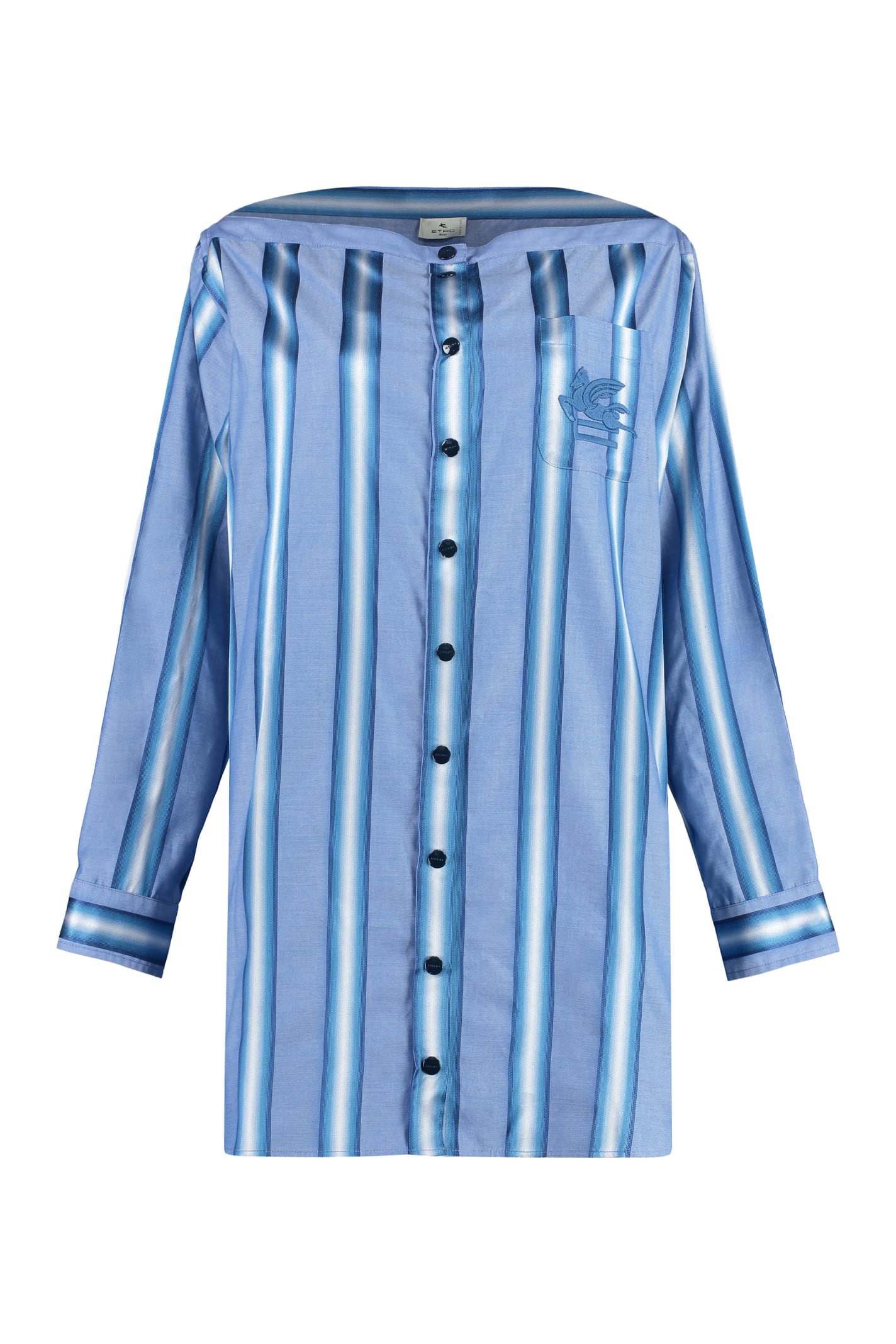 - Striped Cotton Mini Dress