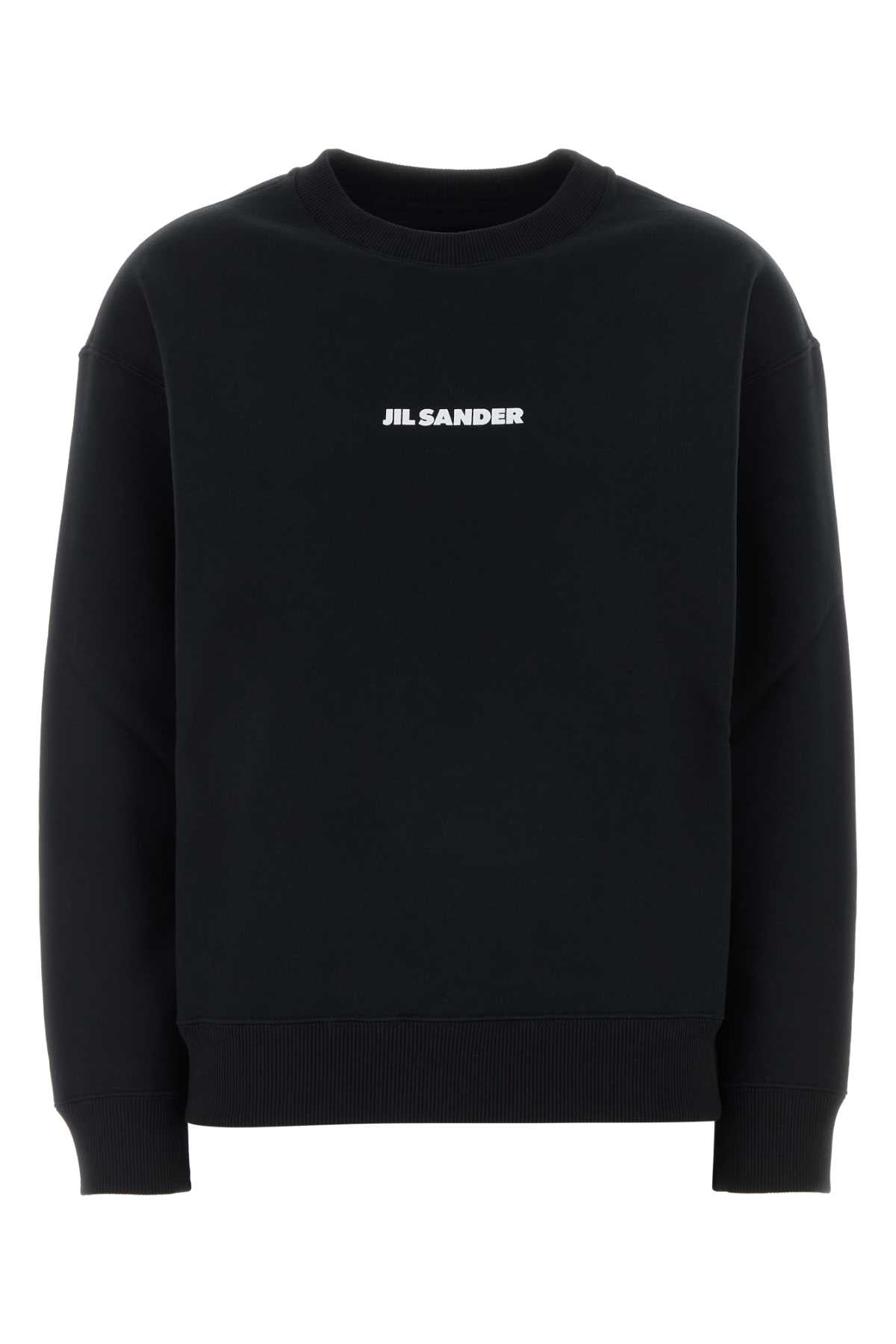 Logo-Embroidered Cotton Sweatshirt — Black