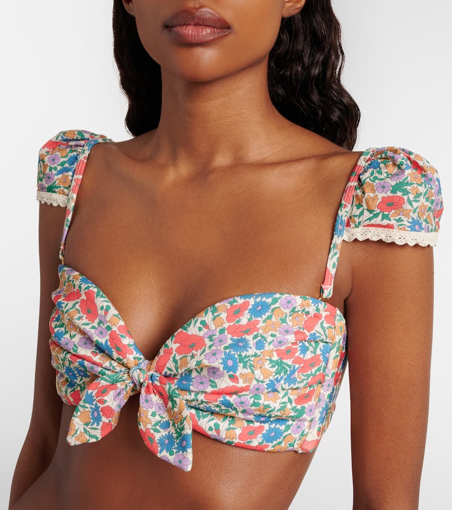 Cabana floral bikini top