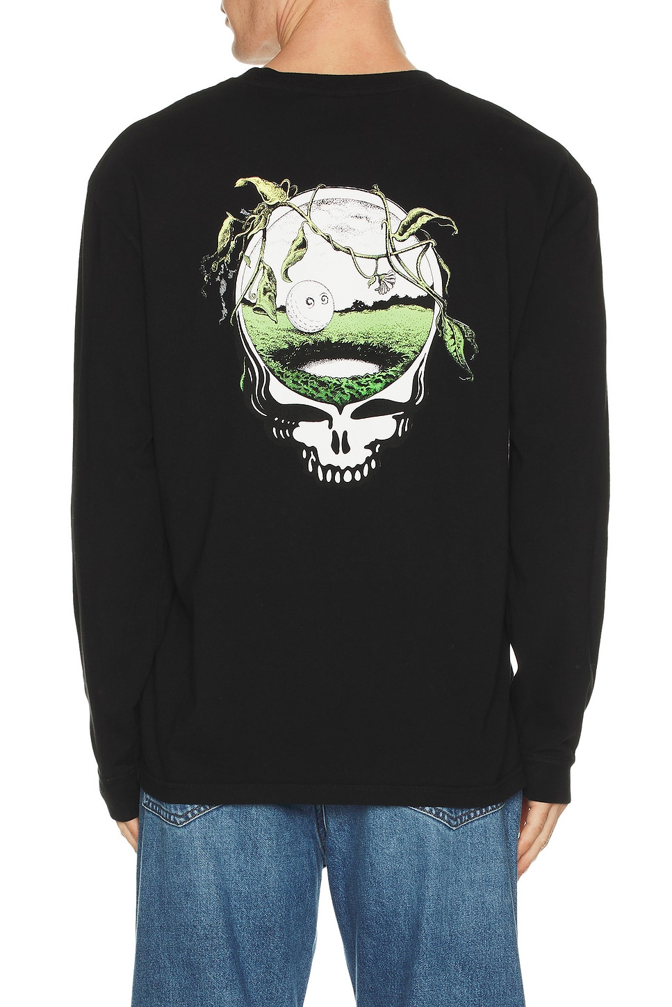 Malbon Golf x Grateful Dead Gorse Tee in Black - Black. M also in L, S, XL/1X