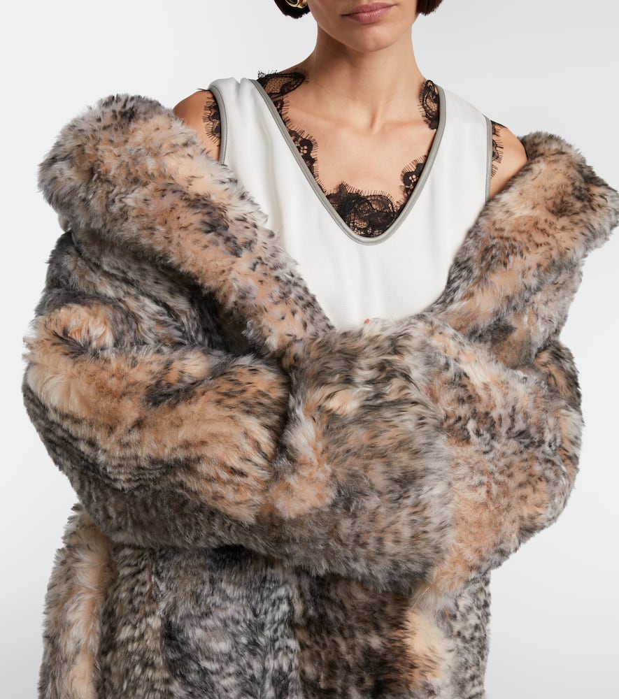 Shearling wrap coat
