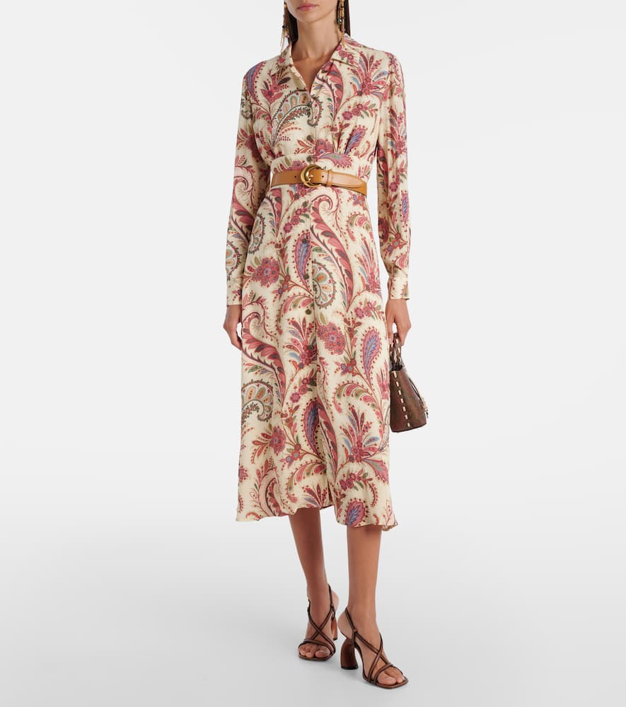 Paisley shirt dress
