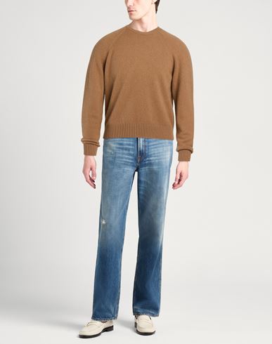 Man Sweater Camel Size 40 Cashmere