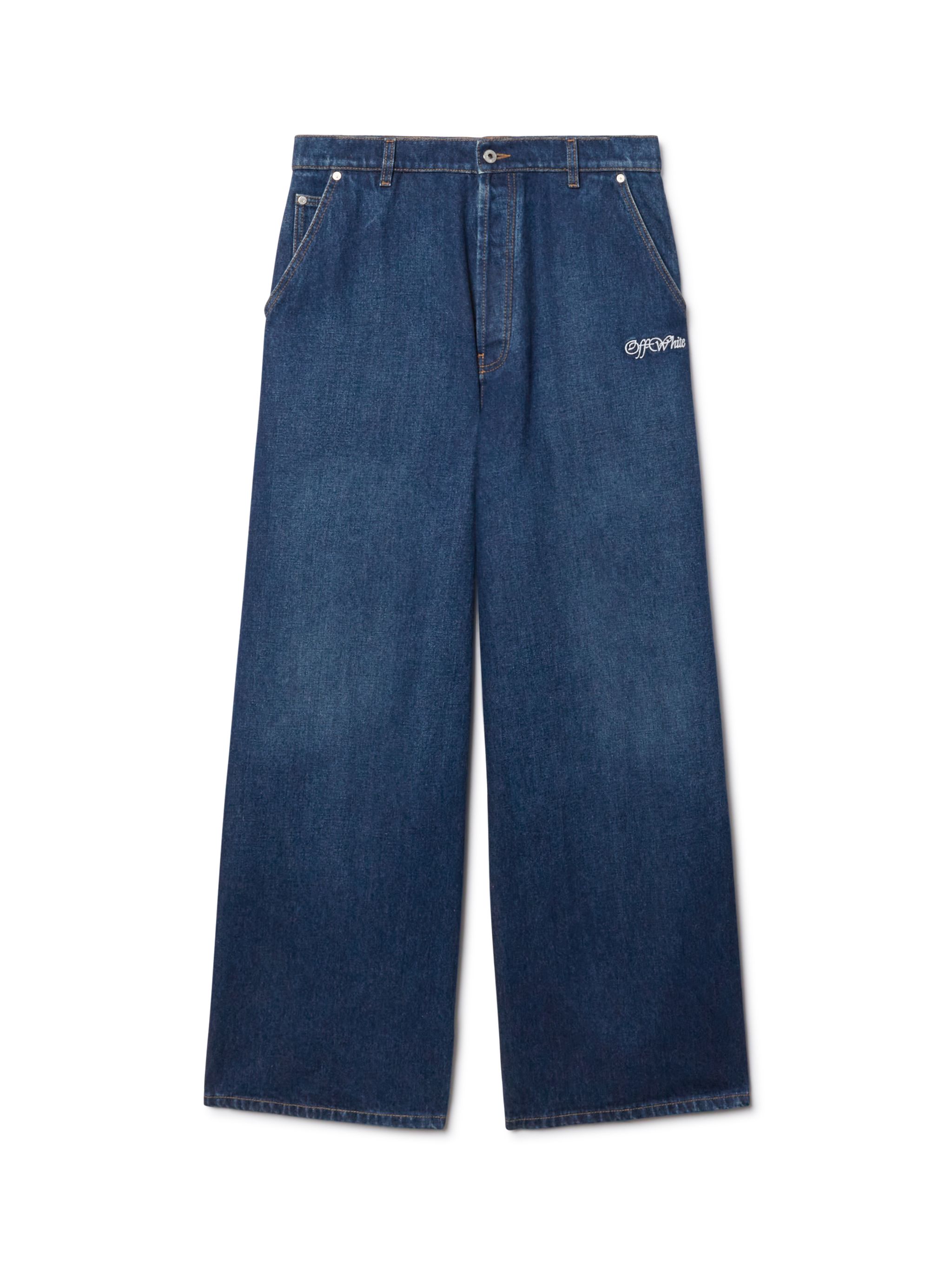Script Wide Jeans