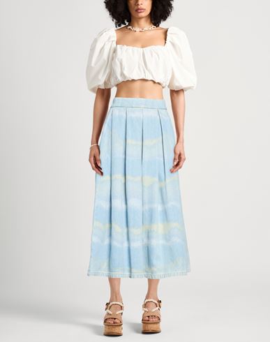 Woman Denim skirt Blue Size 30 Cotton, Polyester