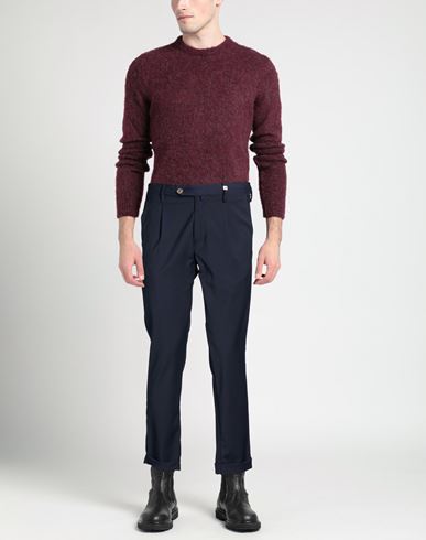 Man Pants Navy Size 30 Polyester, Wool, Elastane
