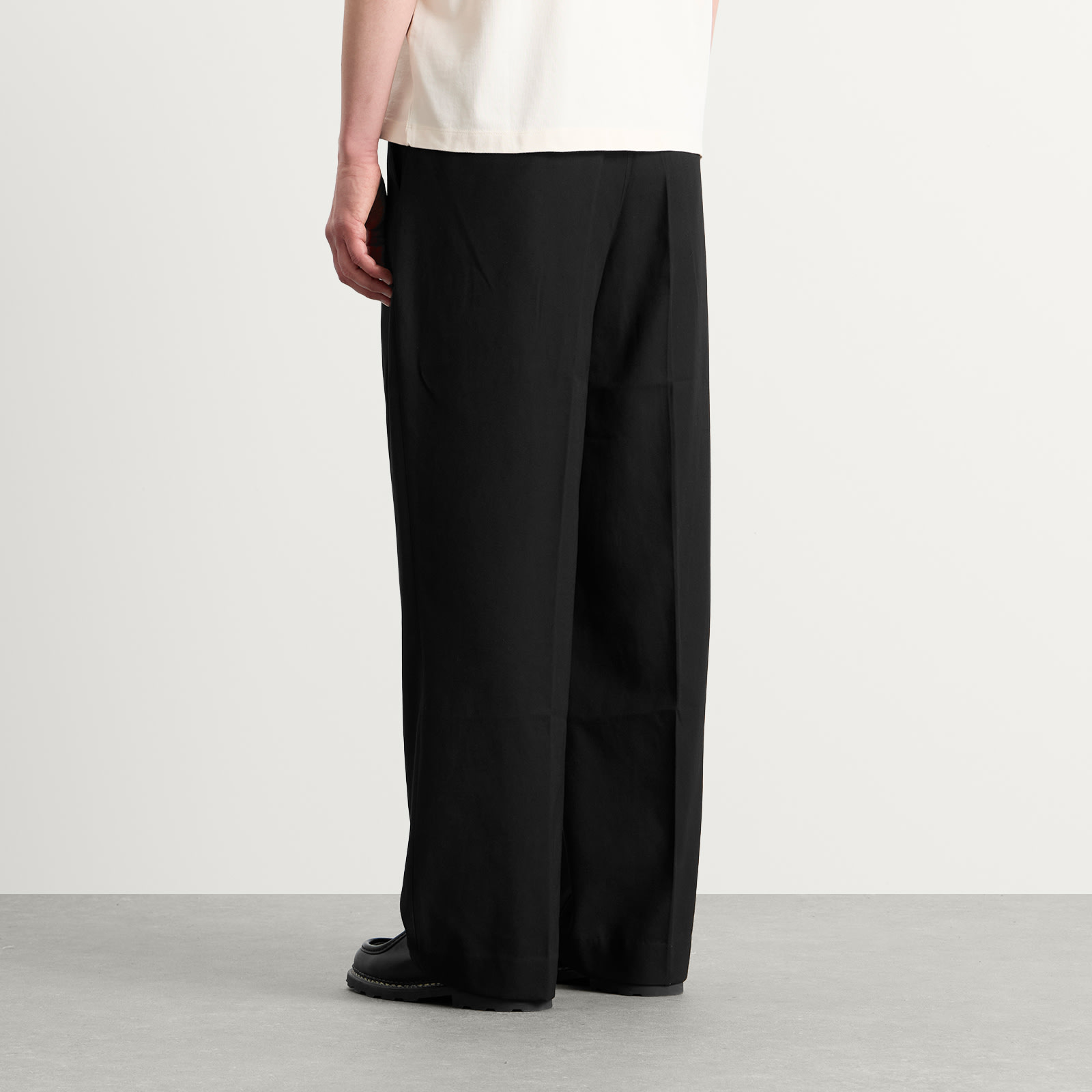 Men's Tailored Wide Leg Trouser Black