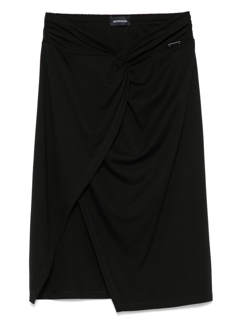 Monnalisa 키즈 twist-detail skirt - Black 41E7015208