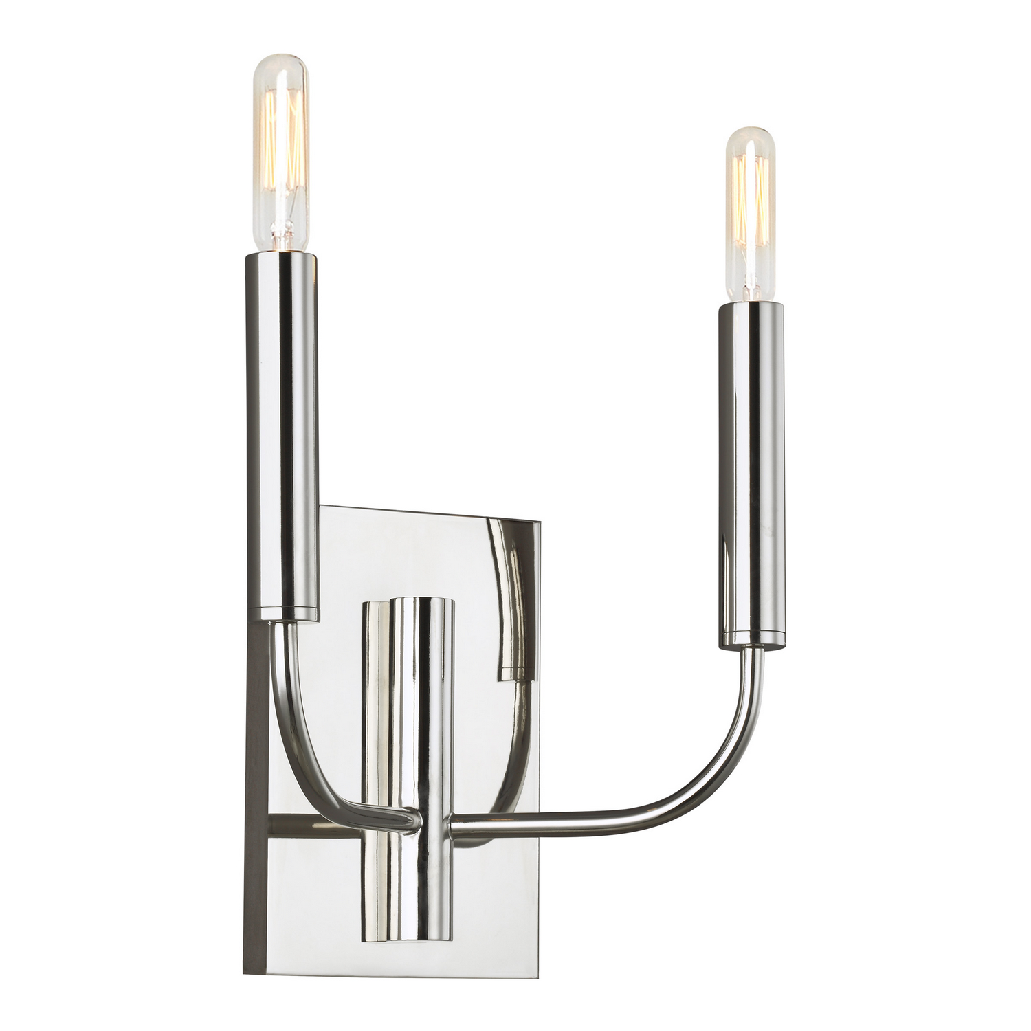 Visual Comfort Studio Brianna 2-Light Wall Sconce in Polished Nickel by Ellen Degenere
