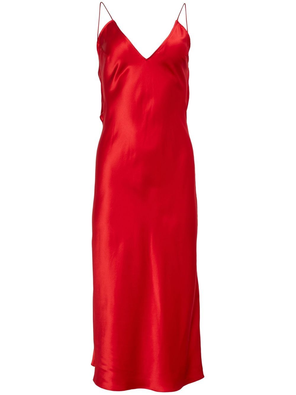 Crystal midi low-back slip - Red