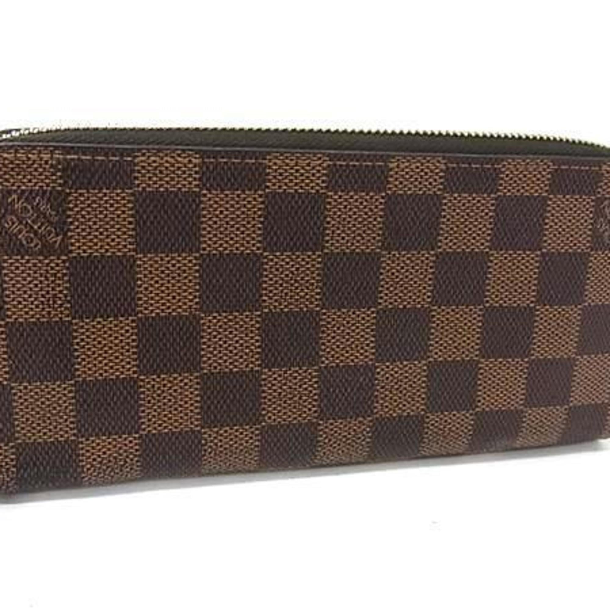 Louis Vuitton Damier Brown Ebene Long Wallet Bi-Fold Pre-Owned