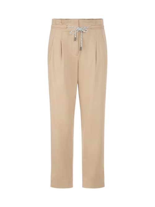 Marc Cain FAQUS paperbag trousers with high waist, brown, 34 N