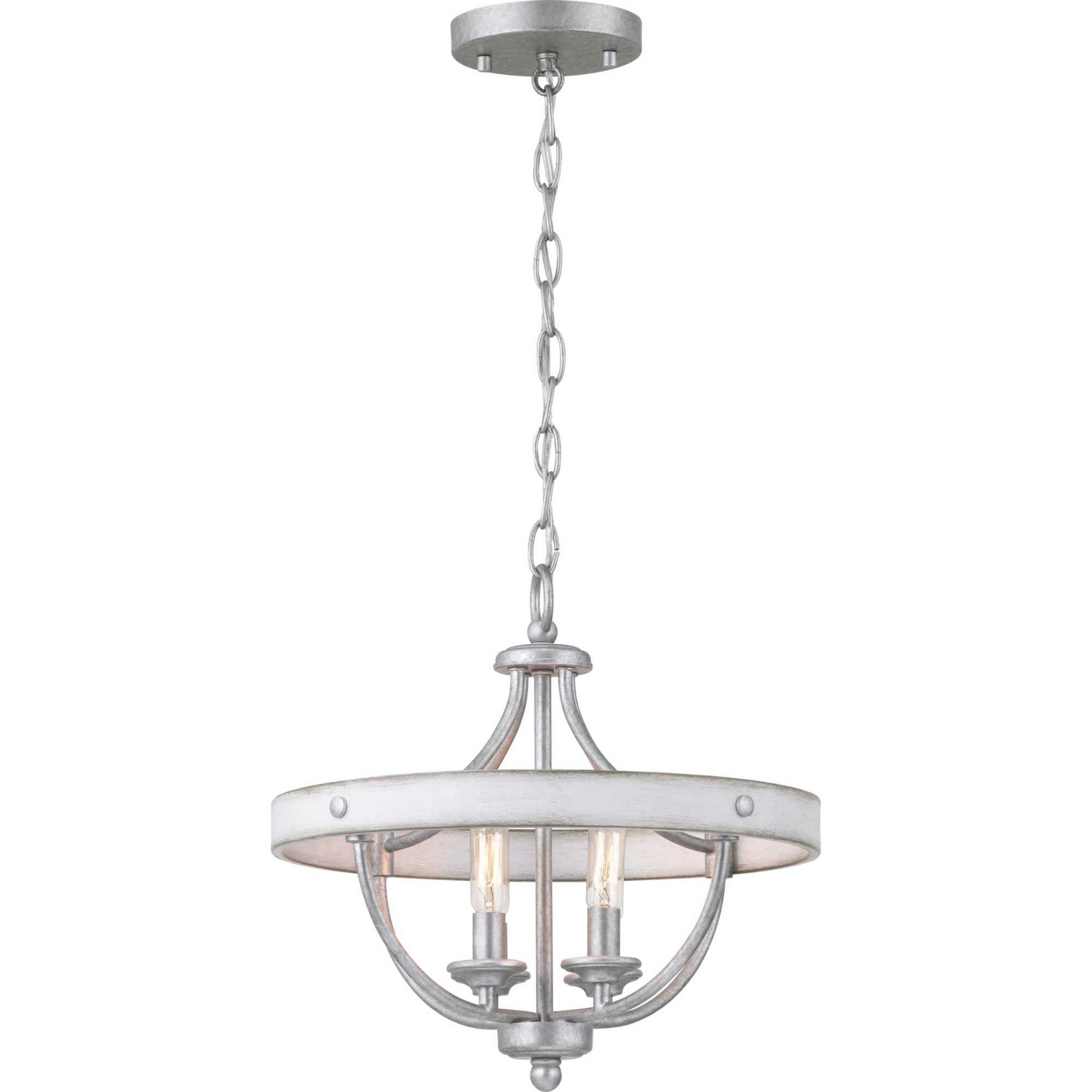 Galvanized Finish Four Light Semi-Flush Convertible from the Gulliver Collection