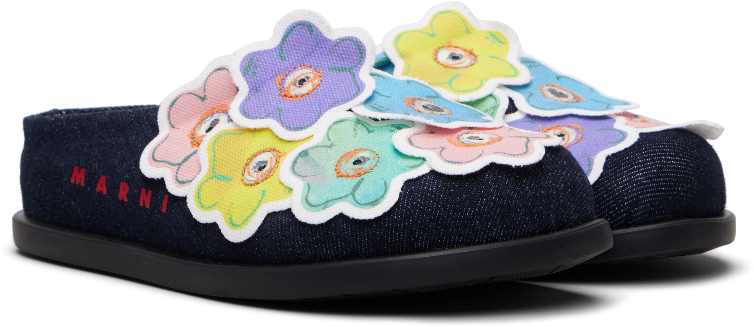 Kids Navy Fussbett Slip-on Loafers