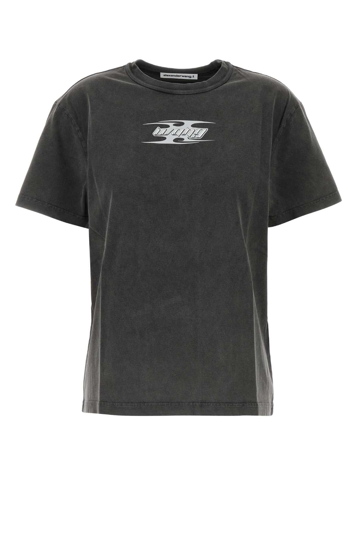 Logo-Printed Cotton T-shirt — Gray