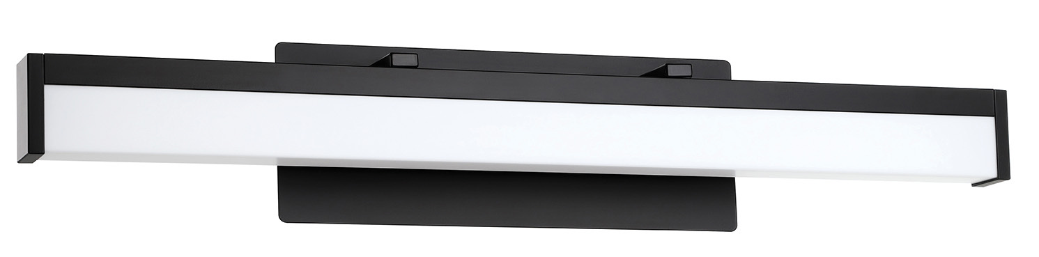 Hemlock 1-Light LED Bathroom Vanity Light Vanity in Matte Black
