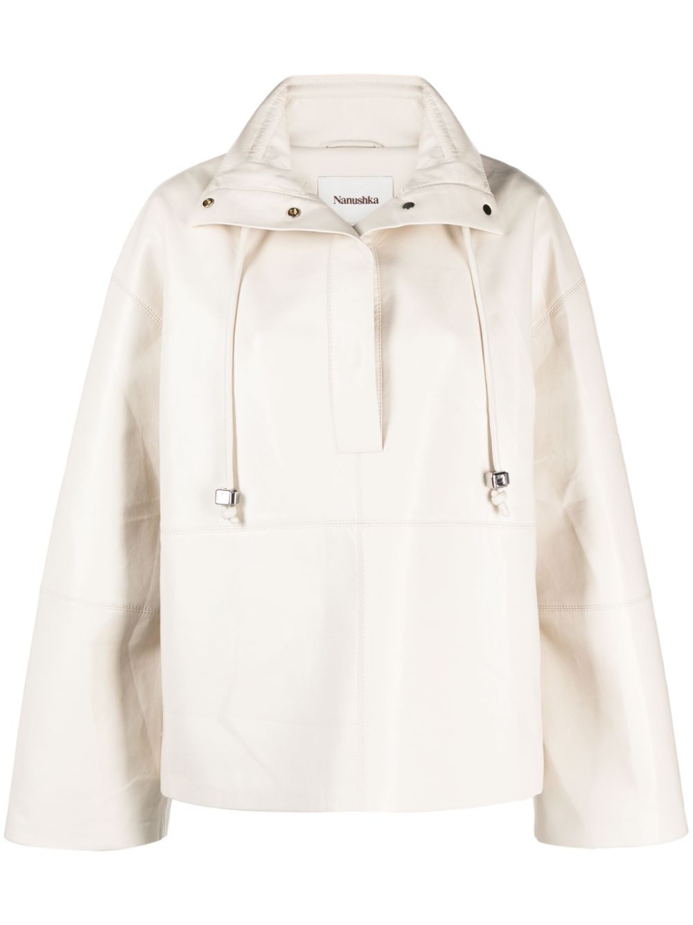 Yvette faux-leather jacket - White