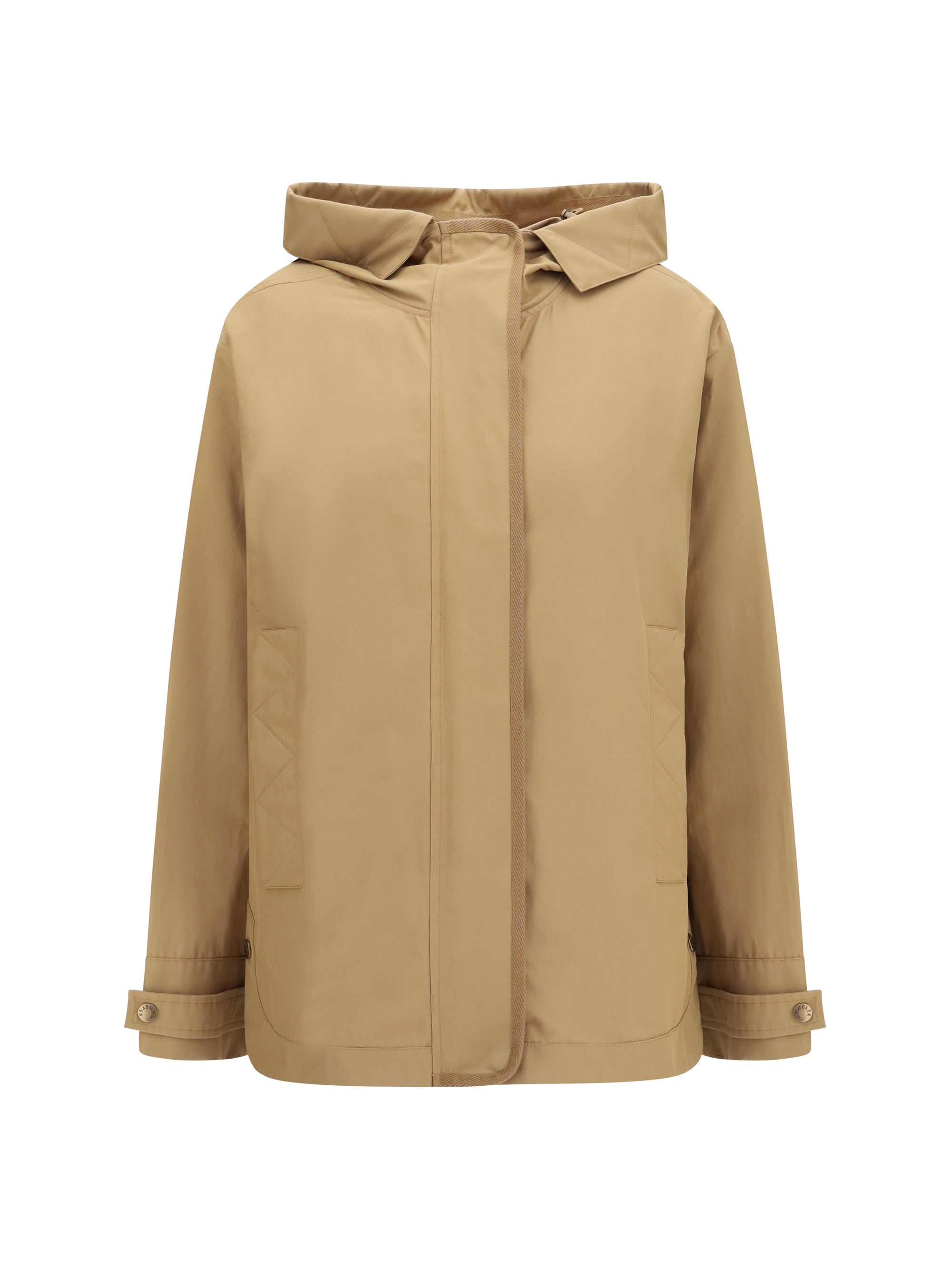 Hooded Technical Jacket — Brown
