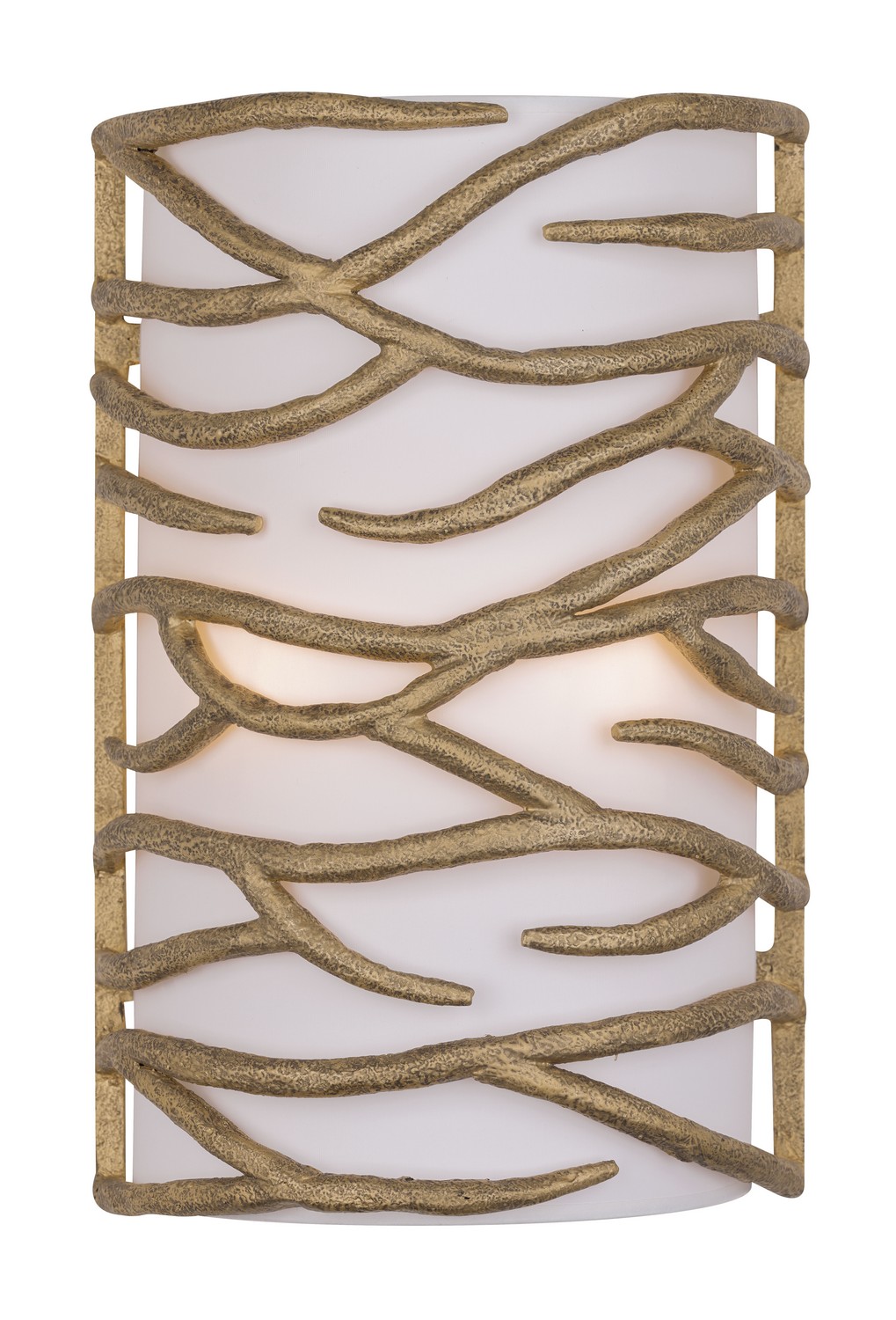 Ashen Gold Two Light Wall Sconce from the Branch Reality Collection