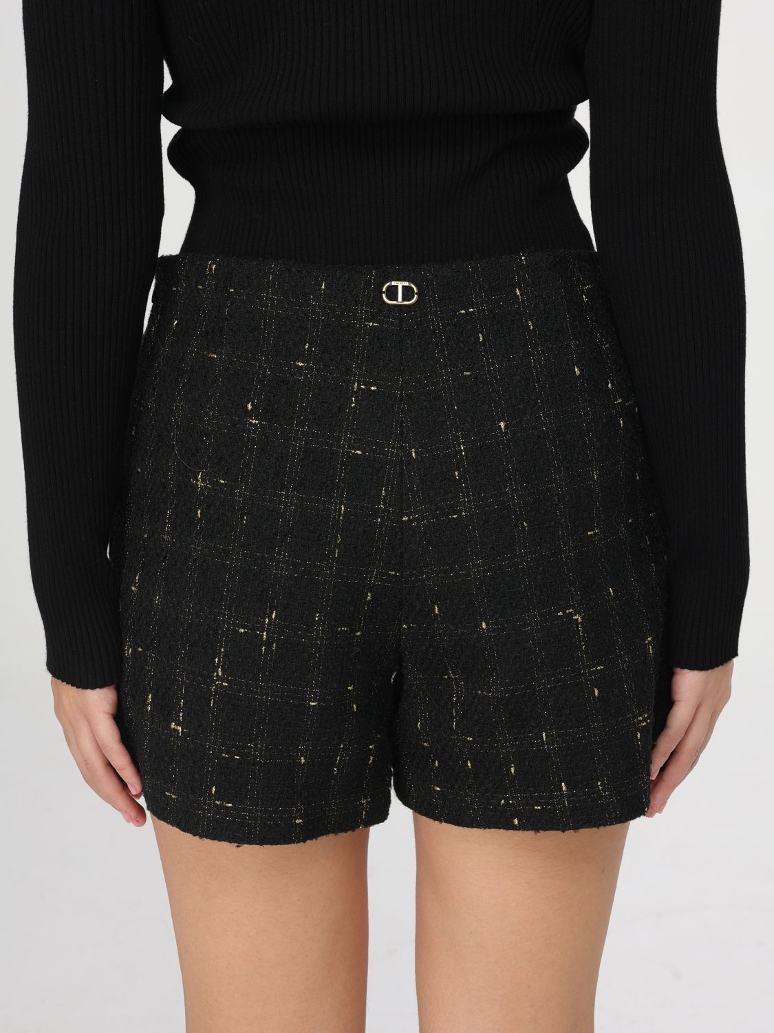 Tweed shorts - Black
