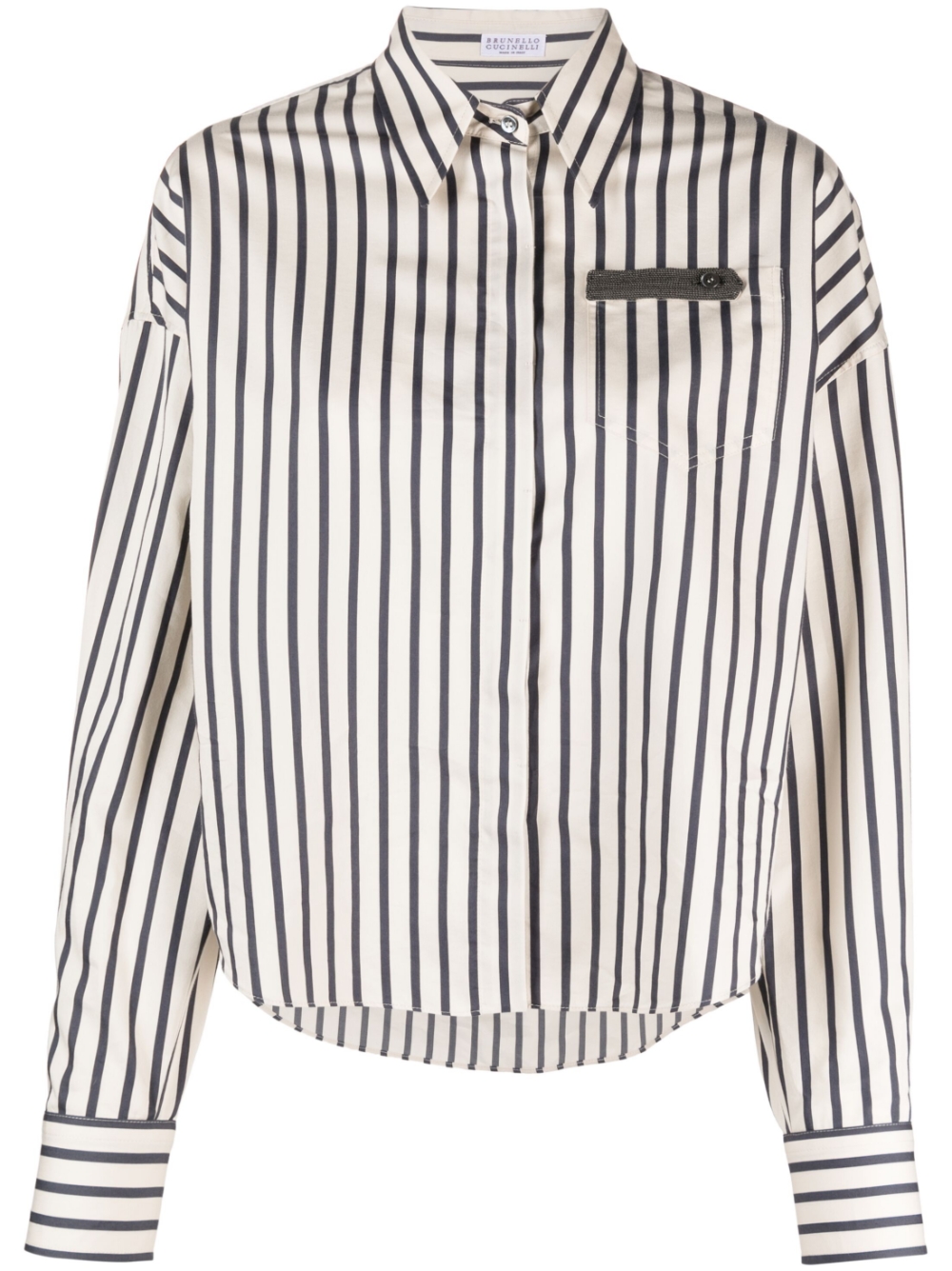 Striped long-sleeved shirt - Blue