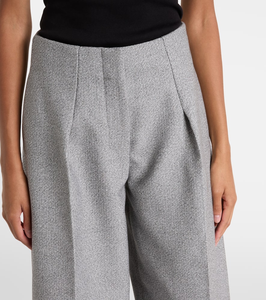 Curvo cotton and wool wide-leg pants