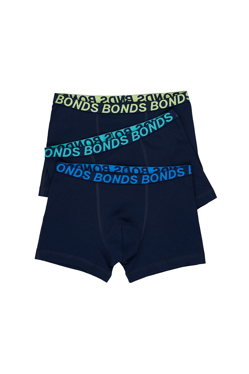 Boys Trunk Sport 3 Pack in Navy