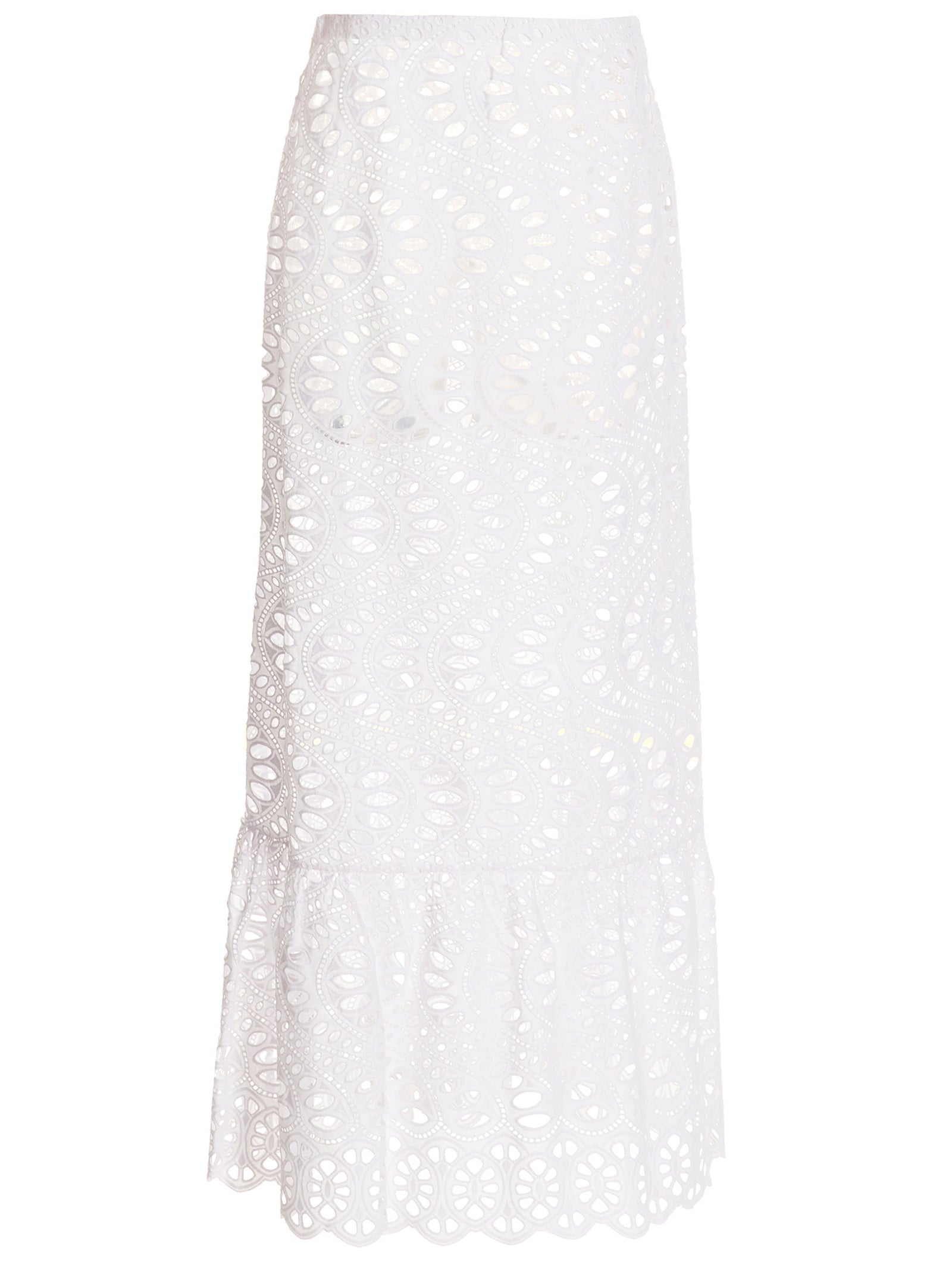 Macramé Cotton Skirt — White