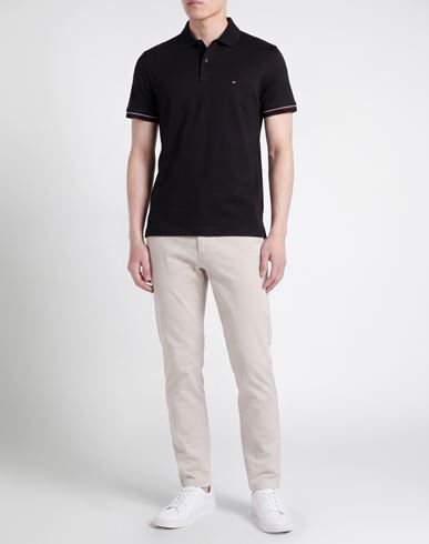 Man Polo shirt Black Size XL Cotton