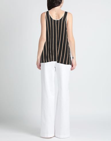 Woman Top Black Size L Viscose, Polyester