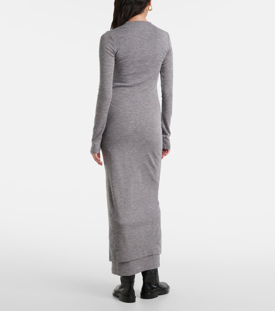 Virgin wool midi dress