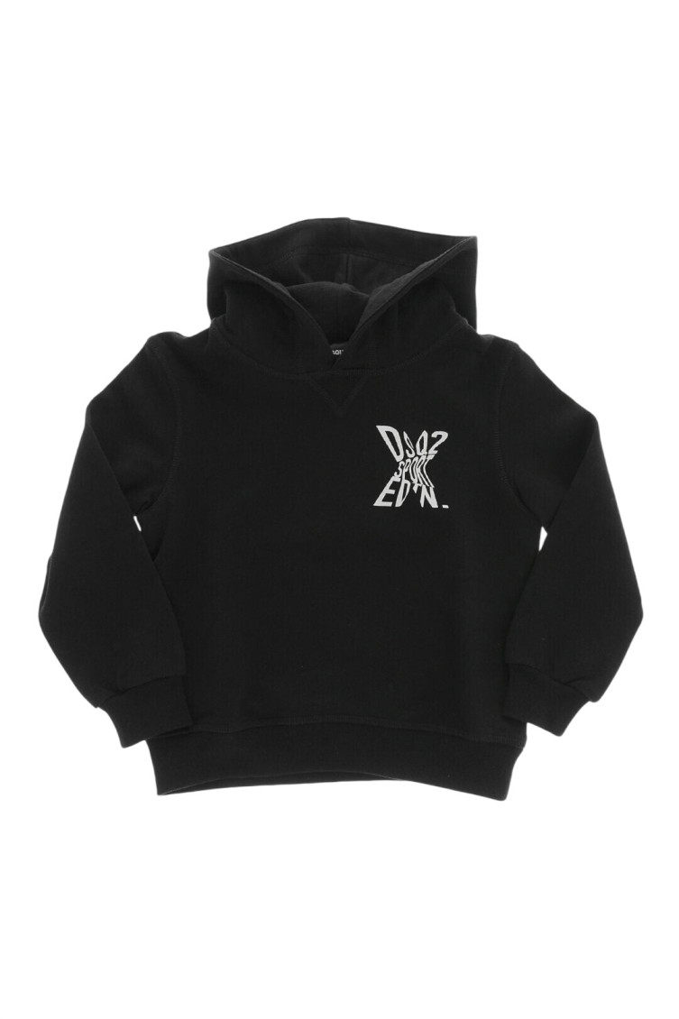 Boys Black Logo Hoodie