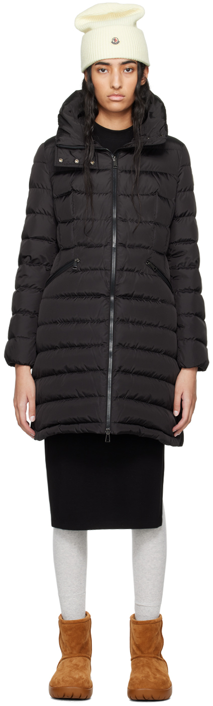 Moncler Black Flammette Down Coat