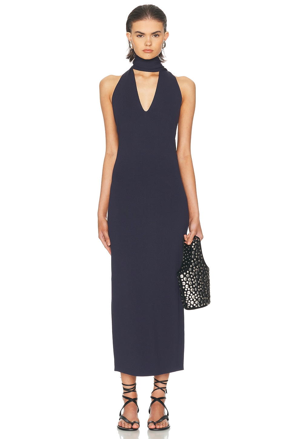 Cult Gaia Caia Knit Dress in Navy