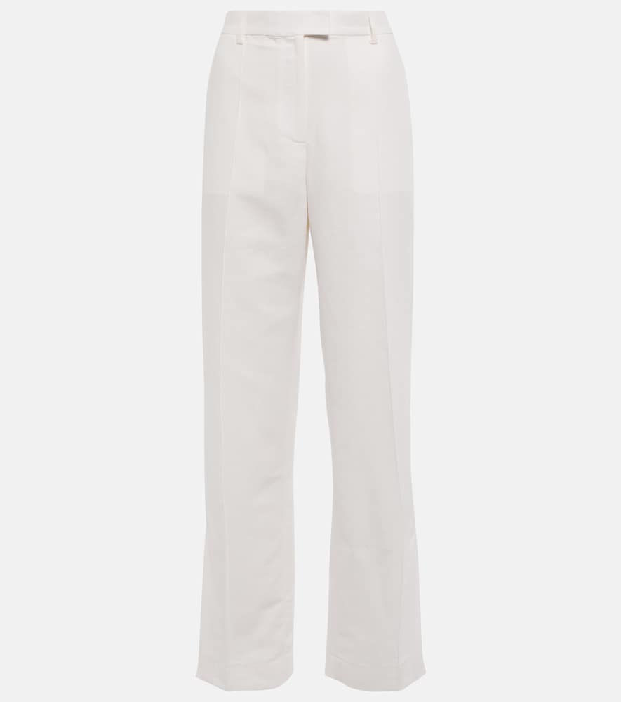 Polaris wide-leg linen and cotton pants