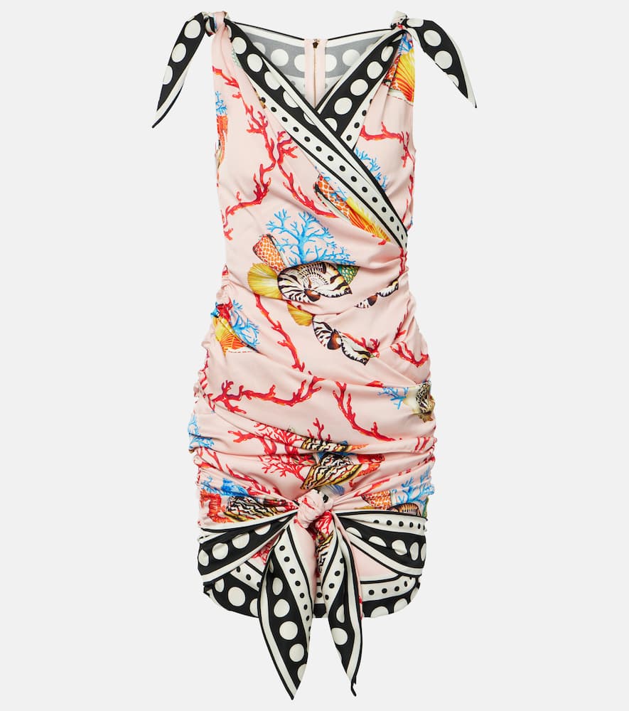 Capri printed silk-blend minidress