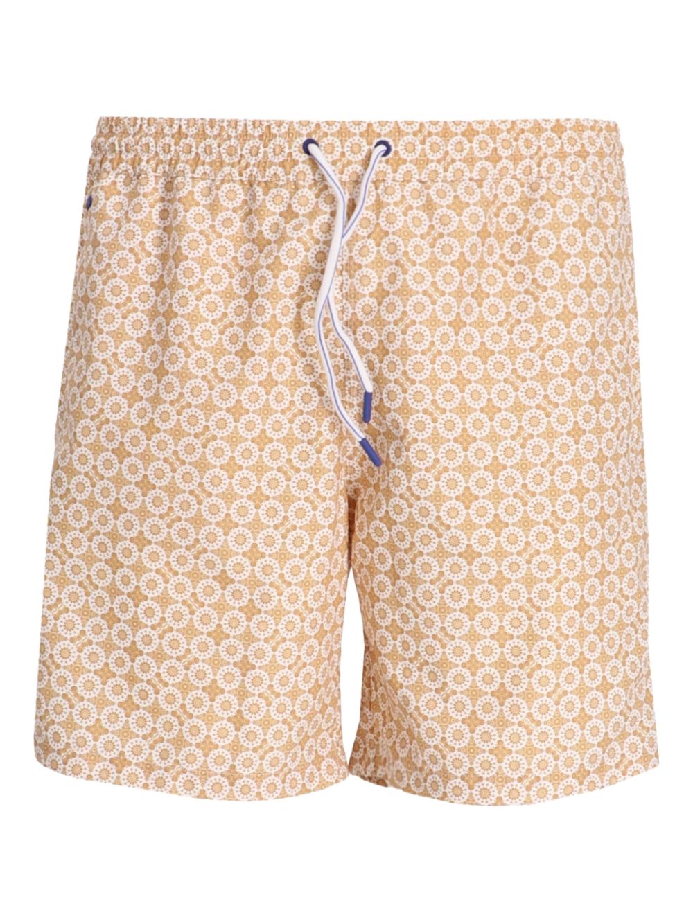 Floral-print drawstring swim shorts - Neutrals